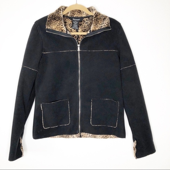 Barrage collection black animal print jacket. Med - Picture 1 of 7